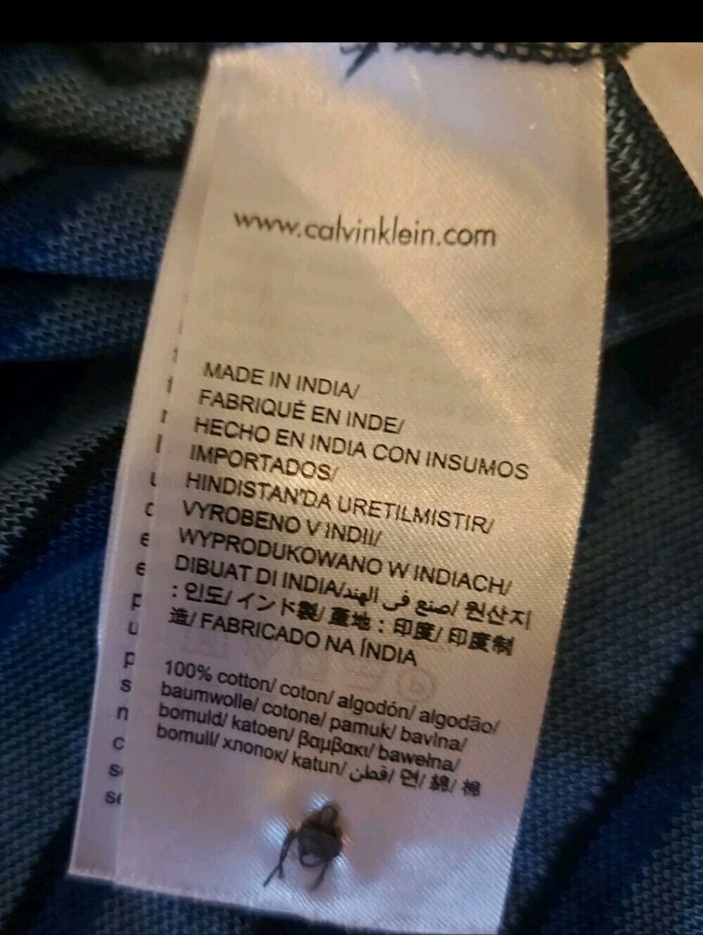 CALVIN KLEIN MEN'S 100% COTTON SOFT POLO SHIRT (DARK BLUE SMALL) - Picture 8 of 9